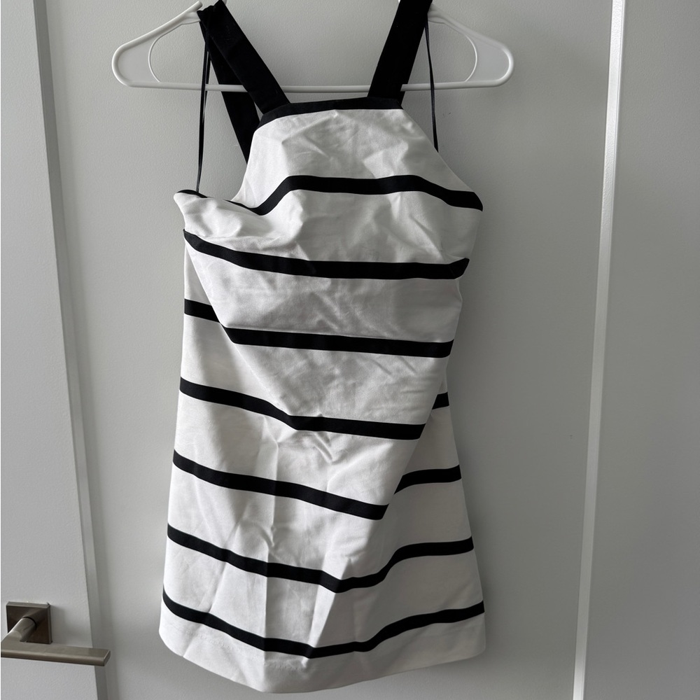 Zara Black & White Striped Romper